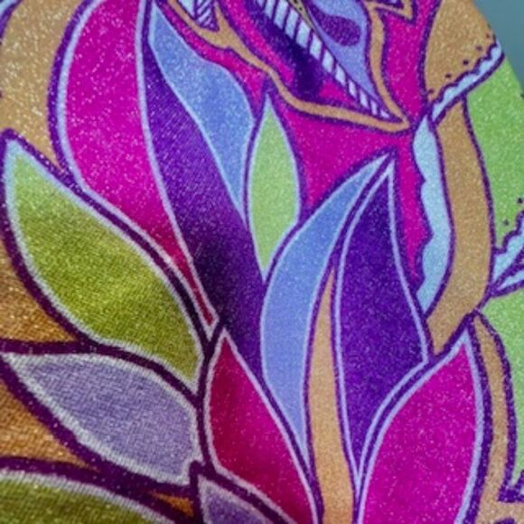 Becca by Rebecca Virtue 1 piece plunge neckline swimsuit tank shimmer poolside - Picture 8 of 9